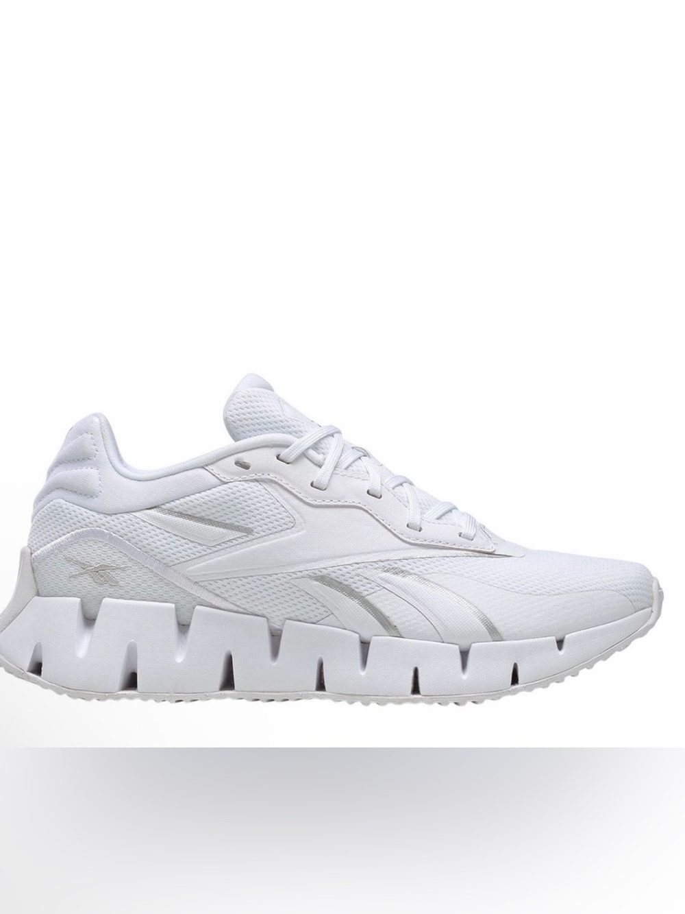 Reebok Women's White Chunky Zig-Style Athletic Sneakers